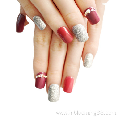 Acrylic False 3D Art Short Nails Press On